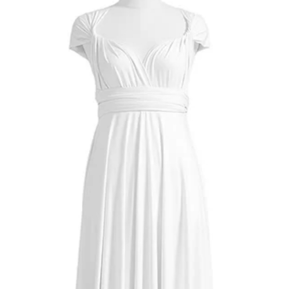 Sugar Bits Convertible/Infinity Dress, White, S/M, NWT ✔️